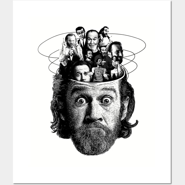 george carlin Wall Art by fellfreestuffstudio